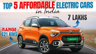 Top 5 Affordable Electric Cars in India 2024👌  Budget Electric Cars  Electric Vehicles India [upl. by Allecram]