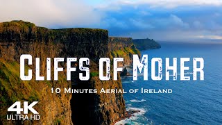 CLIFFS OF MOHER 🇮🇪 Drone Aerial 4K  IRELAND Éire Aillte an Mhothair [upl. by Kristopher61]