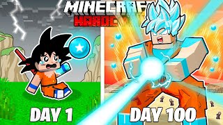 I Survived 100 Days as DIAMOND GOKU in HARDCORE Minecraft [upl. by Orwin]