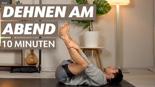 DEHNEN AM ABEND  Mehr Ruhe und Beweglichkeit für Yoga Anfänger geeignet [upl. by Augustin490]