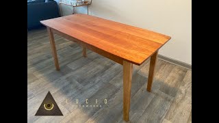 Building A Mid Century Modern Dining Table With Leaf [upl. by Ahsitul]