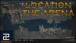 Assassins Creed Odyssey  THE ARENA  Location [upl. by Ecitsuj]