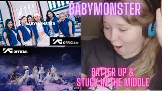 😱 FIRST Reaction to BABYMONSTER  BATTER UP ✨ amp STUCK IN THE MIDDLE 💜👏🥹 [upl. by Filippo513]