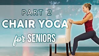 5 Minute Chair Yoga Stretch for Beginners  Quick amp Easy Follow Along Routine [upl. by Ylrebmi]