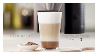 Nespresso Recipe  choco coco latte Macchiato [upl. by Rebmeced380]