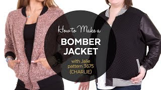 DIY  How to Make a Bomber Jacket  Sewing Tutorial [upl. by Lerraj]