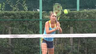 Belinda Bencic Practie Next Martina Hingis [upl. by Aalst]