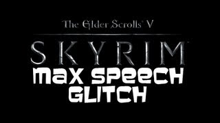 SKYRIM   100  Max Speech Glitch  Skill Master Trophy  Achievement Guide [upl. by Ariaz]