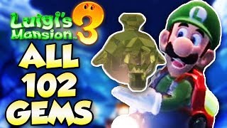 💎 ALL 102 SECRET GEMS In Luigis Mansion 3 amp Where To Find Them  100 GEM GUIDE 💎 [upl. by Kliman]