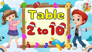 Learn Multiplication  Table of 2 to 10  table of two to ten  Elearning studio [upl. by Viglione494]