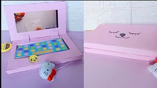 How to make Toy Laptop Phone Holder With paperFor online classDIY Stationery Organizer [upl. by Htez95]