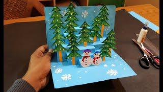 3D Christmas Pop Up Card  How to make a 3D Pop Up Christmas Greeting Card DIY Tutorial [upl. by Pax]