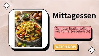 GemüseBratkartoffeln mit Rührei vegetarisch [upl. by Ynnol]