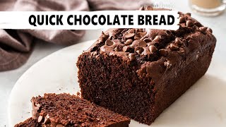 Quick Chocolate Bread Chocolate Loaf Cake [upl. by Sheffy472]