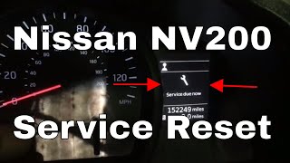 Nissan NV200 Service Light Reset Spanner warning light Service Due message [upl. by Kcirddahc721]