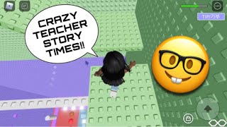 Obby Playing  CRAZY TEACHERSCHOOL STORY TIMES  NOT MINE  peachyprincess [upl. by Nahta]