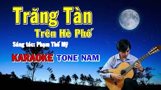 Trăng Tàn Trên Hè Phố  Karaoke Tone Nam  NBC [upl. by Dituri]