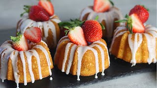 Soft Mini Vanilla Bundt Cakes  Quick amp Easy Pound Cake Recipe [upl. by Rossi]