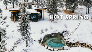 This Cabin Has A Rare Private HOT SPRING Full Tour [upl. by Ahsart860]