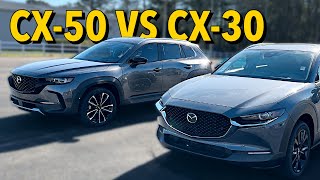 Mazda CX50 vs Mazda CX30 Comparison in 8 Minutes [upl. by Bara]