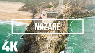 Amazing 4K Drone Footage of Nazare  Portugals Big Wave Surfing Capital [upl. by Aramoj]