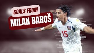 A few career goals from Milan Baroš [upl. by Lesde986]