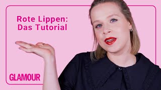 Rote Lippen Das Tutorial – so schminkst du sie  Beauty Basics Bootcamp 12  GLAMOUR Germany [upl. by Wing]