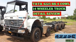 Tata Lpt 4225 BS6 COWL Chassis Fourteen wheeler truck review commercialworld [upl. by Cyril]