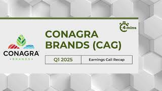 Conagra Brands CAG Q1 2025 Earnings Call Recap [upl. by Oijimer]