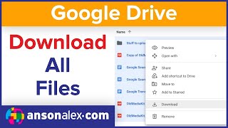 Google Drive  How to Download All Files At Once [upl. by Aleyak11]