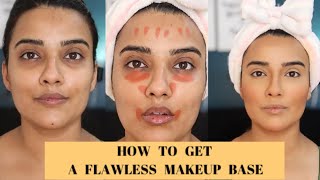 HOW TO GET A PERFECT FLAWLESS MAKEUP BASE  STEP BY STEP IN DETAIL [upl. by Andrade]