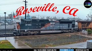 Roseville CA  UPRR Roseville Sub MP 1065  PTZ  SouthWest RailCams LIVE [upl. by Marjana]