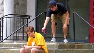 Spraying Chalk on People Prank [upl. by Onra]