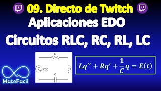 09 Aplicación de las Ecuaciones Diferenciales a Circuitos RLC RL RC LC [upl. by Zaraf548]