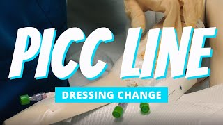 PICC Line Dressing Change  Nurse Skill Demo [upl. by Etnuhs]