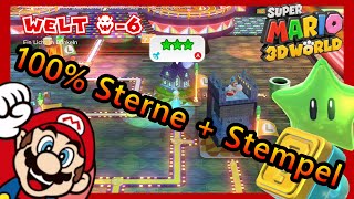 Welt Bowser6 Alle Sterne und Stempel  Super Mario 3D World [upl. by Htepsle71]