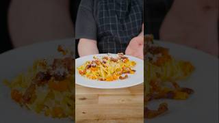 Kürbis Pasta Rezept mit Pancetta🍝 [upl. by Nnayram]