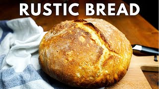 Crusty Artisan Bread in Dutch Oven  No Knead and Easy Recipe [upl. by Adnilemreh913]