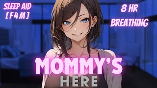 F4M Mommy girlfriend soothes you back to sleep ASMRROLEPLAY Sleep aid Breathing 8hr version [upl. by Annasor647]