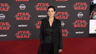 CarrieAnne Moss quotStar Wars The Last Jediquot World Premiere Red Carpet [upl. by Ylahtan]