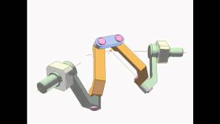 Spherical 4R mechanism 2c [upl. by Ateuqahs]