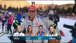 Biathlon  quot Staffel Damen quot  Ruhpolding 2020  quot Relay Women quot [upl. by Arvin563]