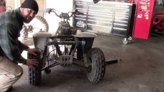 Homemade ATV trailer from an old quad  Part 1 [upl. by Stannwood]