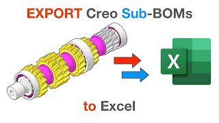 EXPORT Creo Assemblies as SubBOM Reports [upl. by Tillinger]