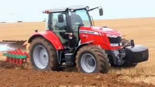 Massey Ferguson 7616 Ploughing [upl. by Anwahsar]