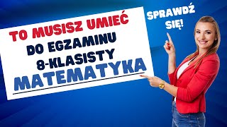 Tego się naucz na egzamin ósmoklasisty z matematyki😱 Zdobądź punkty [upl. by Geiger689]