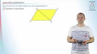 Hoe bereken je de oppervlakte van een parallellogram havovwo 2  WiskundeAcademie [upl. by Sergio347]