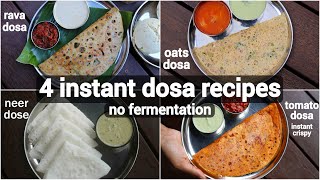 4 instant dosa recipe  healthy breakfast dosa recipe  no fermentation dosa recipe [upl. by Ilatfen]