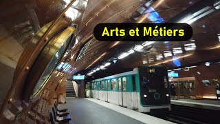 Metro Station Arts et Métiers  Paris 🇫🇷  Walkthrough 🚶 [upl. by Gelb]