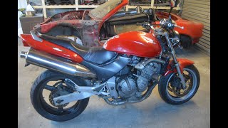 Honda CB600F Hornet Cafe Racer Project  Tear Down [upl. by Goodyear]